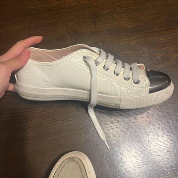 MIU MIU Patent leather white sneakers - Picture 13 of 14